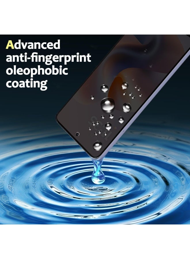 Privacy Screen Protector for Infinix Note 50S 5G UV Glass Fingerprint Reader Support 3D Curved Anti-Spy Tempered Glass Screen Protector - Image 4